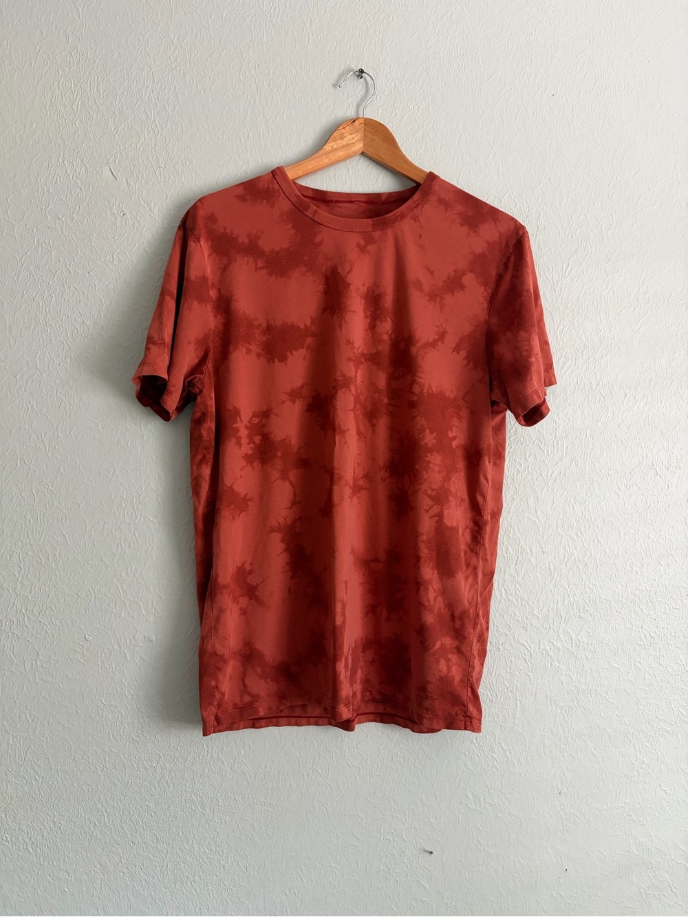 The Fundamental T-shirt in Rust Shibori Tie-Dye